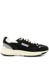 Autry Hyperway Black Low Top Sneakers With Logo Patch On Tongue And Side In Tech Fabric Man