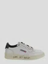 Autry Medalist Low Sneakers In White Leather And Suede With Custom Lettering In White