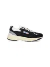 Autry Hyperway Black Low Top Sneakers With Logo Patch On Tongue And Side In Tech Fabric Man In Black