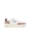 Autry White Medalist Sneakers In Pink