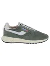 Autry Reelwind Suede Panelled Sneakers In Green