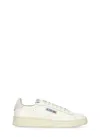 Autry Dallas Nubuck-trimmed Leather Sneakers In White