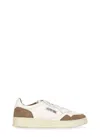 Autry Medalist Low Sneakers In Goatskin And Suede In Multi