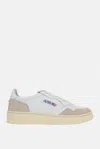Autry Low Sneaker With Perforated Detailing And Contrast Panel In White