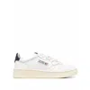 Autry Medalist White Low Top Sneakers With Contrasting Heel Tab In Leather Woman In Multi
