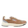 Autry Hyperway Sneakers In Cigar And Silver Mesh And Suede