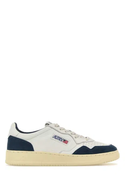 Autry Two-tone Leather Medalist Sneakers In Gray