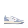 Autry Medalist Low Sneakers Bicolor In White And Tempest Leather Shoes