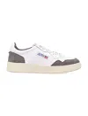 Autry Low Sneaker With Contrast Panels And Perforated Toe In Multi