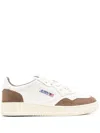 Autry Goatskin And Suede Medalist Low Sneakers In Neutral
