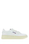 Autry Smooth Leather Low-top Sneakers With Perforated Detailing In White