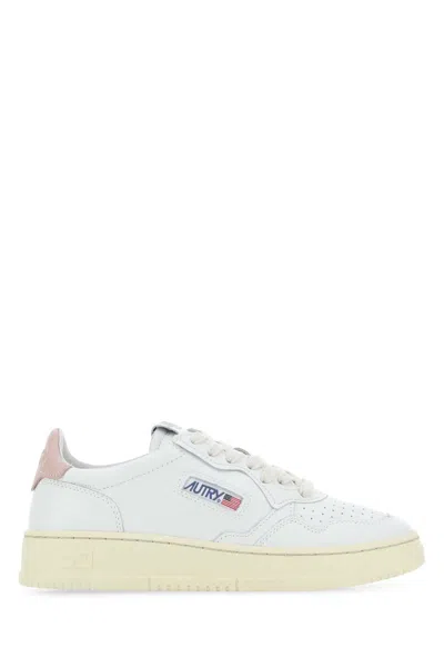 Autry White Medalist Low Leather-blend Sneakers