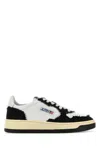 Autry Medalist Low Sneakers In Calf Leather With Perforated Toe In Black