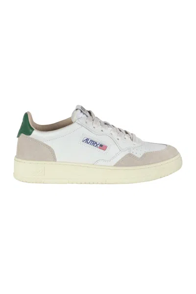 Autry Medalist Low Suede-panelled Sneakers In Animal Print