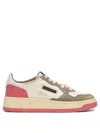 Autry Textured Panel Perforated Toe Box Contrast Sole In Green