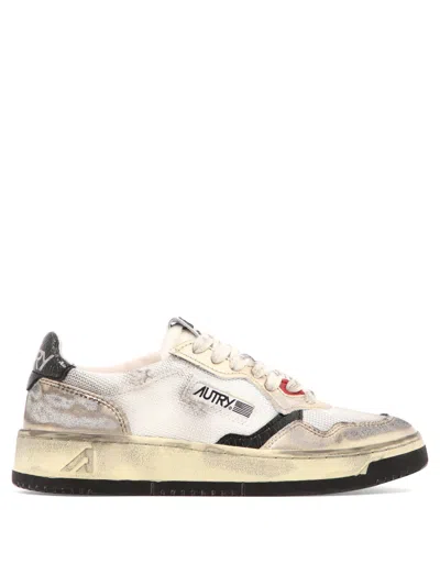 Autry White Leather Sneakers In Multi