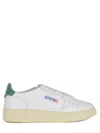 Autry Low-top Leather Sneakers With Perforated Upper And Contrasting Sole In White