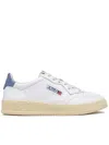 Autry Leather Perforated Low-top Sneakers With Padded Collar In White