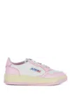 Autry Medalist Low Leather Sneakers In Pink
