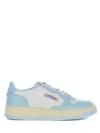 Autry Medalist Low-top Sneakers In Bianco/celeste