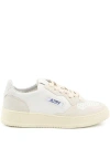 Autry Medalist Sneakers In Leather With Suede Inserts In Neutral