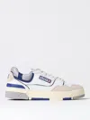 Autry White Low Top Sneakers With Blue Details And Logo Patch In Blau