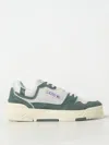 Autry Suede And Mesh Sneakers With Rubber Sole In Flaschengrün