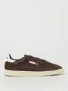 Autry Low Top Suede Sneakers With Contrast Sole In Brown