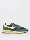 Autry Windreel Leather Suede Mesh Sneakers In Orange
