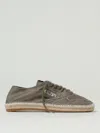 Autry Woven Jute Sole Flat Shoes With Lace-up Closure In Green