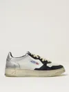 Autry Sup Vint Low Vintage-inspired Low-top Sneakers In White