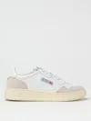 Autry Medalist White Low Top Sneakers With Beige Suede Details In Leather Man In White