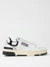 Autry White Low Top Sneakers With Black Details And Logo Patch In Leather And Suede Man In White