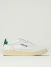 Autry Low-top Leather Sneakers With Perforated Upper And Contrasting Sole In White
