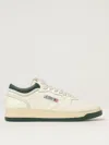 Autry Sneakers Med-way Mid In White And Blue Leather In White