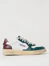 Autry Medalist Low Super Vintage Sneakers In White Pine Grove Leather And Rum Raisin In 白色
