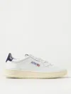 Autry 'medalist Low' White Sneakers With Navy Blue Heel Tab In Weiss