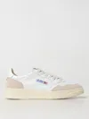Autry 'medalist' White Low Top Sneakers With Beige Suede Details In Weiss
