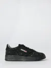 Autry Medalist Low Suede Trainers With Rhinestones In Black