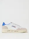 Autry Medalist Low Leather And Suede Sneakers With Lettering In Blue
