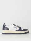 Autry 'medalist' White And Black Low Top Sneakers With Logo Patch In Blau