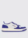 Autry Medalist Low Leather And Suede Sneakers In Blau