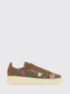 Autry Dallas Low Sneakers With Embroidered Floral Details In Brown