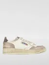 Autry Vintage Inspired Low-top Sneakers With Textured Accents In Braun