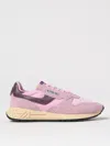 Autry Reelwind Low Sneakers In Roseate With Suede In Fuchsia