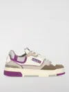 Autry Clc Low Sneakers In Leather Color Suede And Fabric In Fuchsia