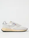 Autry Reelwind Sneakers In Gray And White With Suede In Grey
