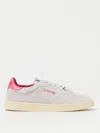 Autry Low Top Suede Sneakers With Contrast Sole In Grey