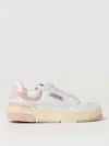 Autry Logo-embellished Side Panels Leather Sneakers In Pink