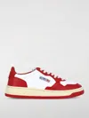Autry Pink And White 'medalist' Low Top Sneakers In Rot